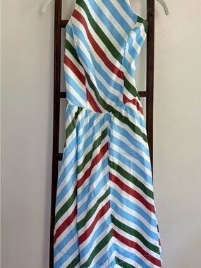 Anthropologie Maeve Multicolor Striped Halter Dress